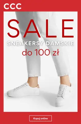 CCC - gazetka promocyjna SALE - sneakersy damskie do 100 zł od piątku 17.07 