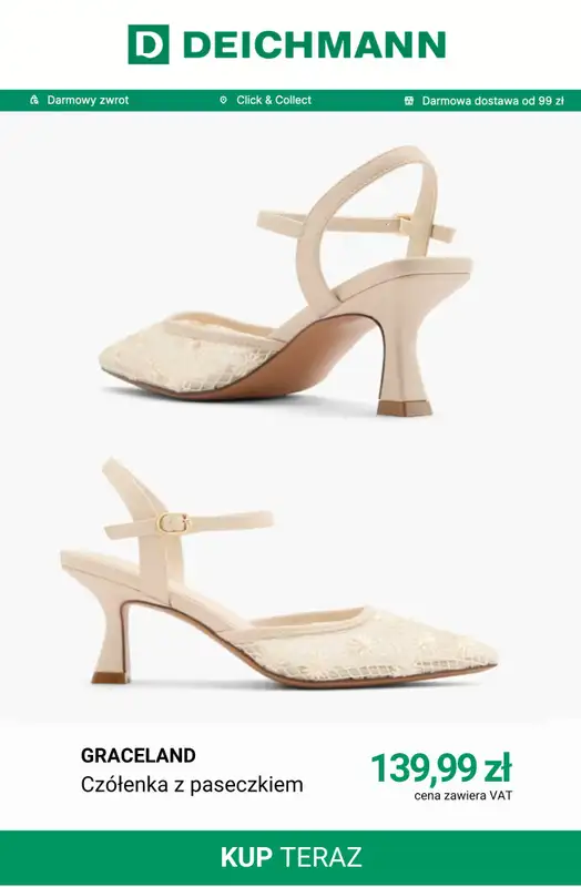 Deichmann - gazetka promocyjna Buty ślubne damskie od piątku 17.07  - strona 6