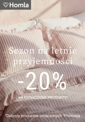 Homla - gazetka promocyjna -20% na wybrane produkty od czwartku 16.07 