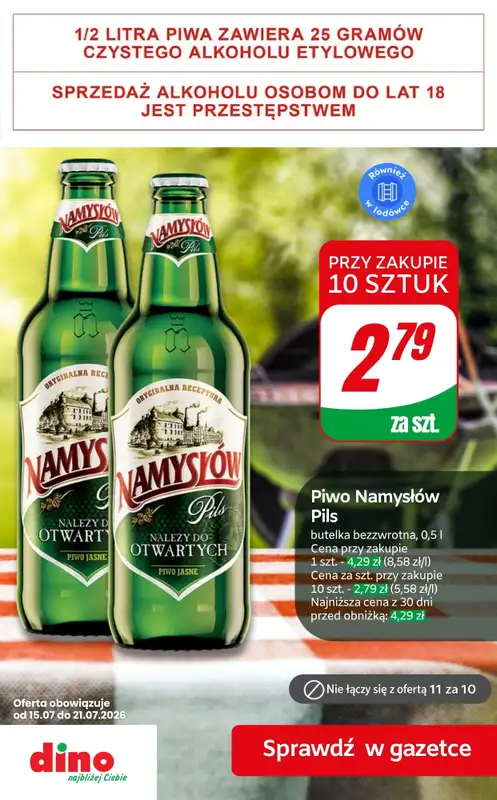 Dino - gazetka promocyjna Super oferty na PIWO od piątku 17.07 do wtorku 21.07 - strona 4