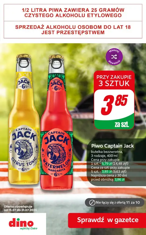 Dino - gazetka promocyjna Super oferty na PIWO od piątku 17.07 do wtorku 21.07 - strona 7