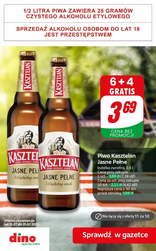 Dino - gazetka promocyjna Super oferty na PIWO od piątku 17.07 do wtorku 21.07 - strona 8