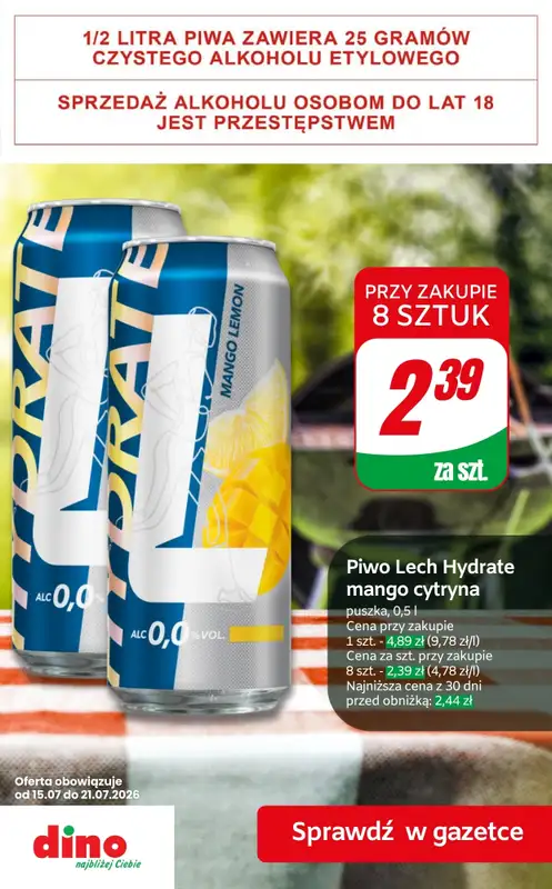 Dino - gazetka promocyjna Super oferty na PIWO od piątku 17.07 do wtorku 21.07 - strona 5