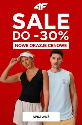 4F - gazetka promocyjna SALE do -30%: nowe okazje cenowe! od czwartku 16.07 