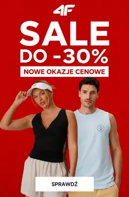 4F - gazetka promocyjna SALE do -30%: nowe okazje cenowe! od czwartku 16.07 