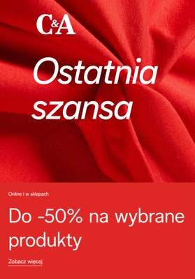 C&A - gazetka promocyjna Do -50% ostatnie dni wyprzedaży od czwartku 16.07 