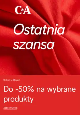 C&A - gazetka promocyjna Do -50% ostatnie dni wyprzedaży od czwartku 16.07 