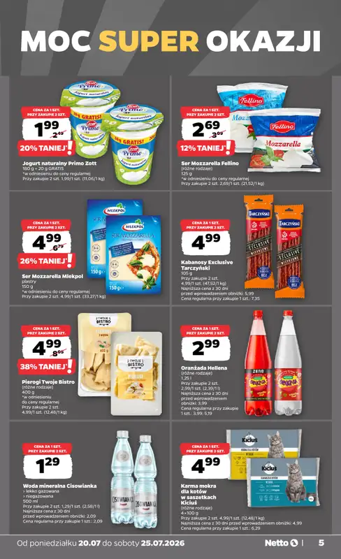 Netto - gazetka promocyjna Gazetka Spożywcza od poniedziałku 20.07 do soboty 25.07 - strona 5