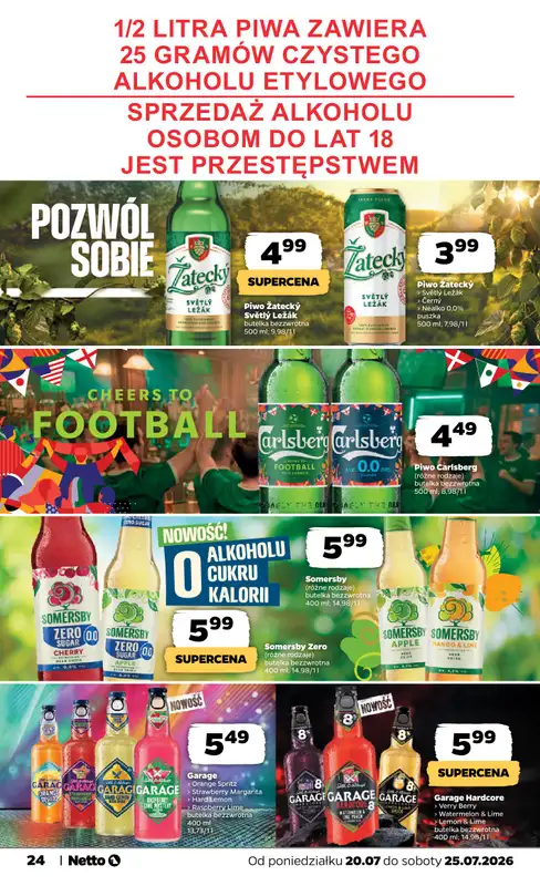 Netto - gazetka promocyjna Gazetka Spożywcza od poniedziałku 20.07 do soboty 25.07 - strona 24