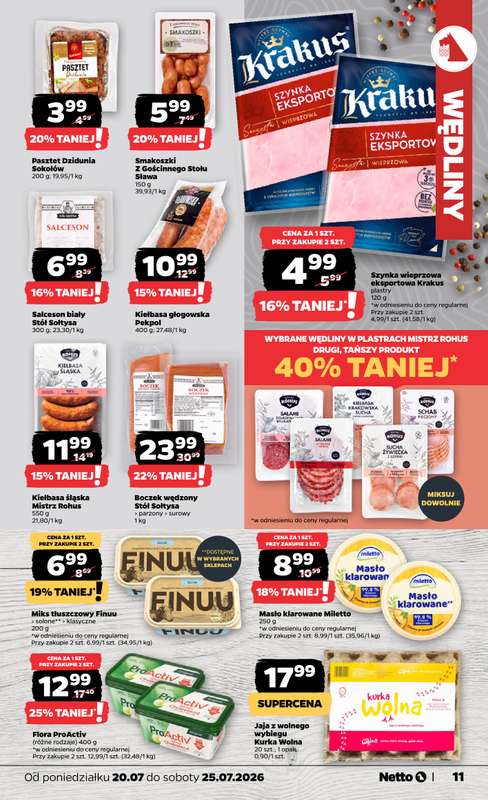 Netto - gazetka promocyjna Gazetka Spożywcza od poniedziałku 20.07 do soboty 25.07 - strona 11