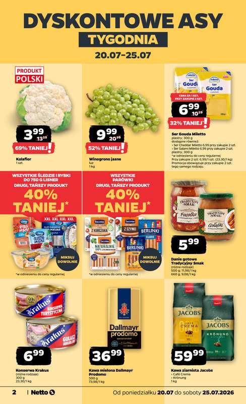 Netto - gazetka promocyjna Gazetka Spożywcza od poniedziałku 20.07 do soboty 25.07 - strona 2