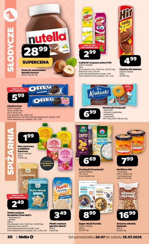 Netto - gazetka promocyjna Gazetka Spożywcza od poniedziałku 20.07 do soboty 25.07 - strona 20