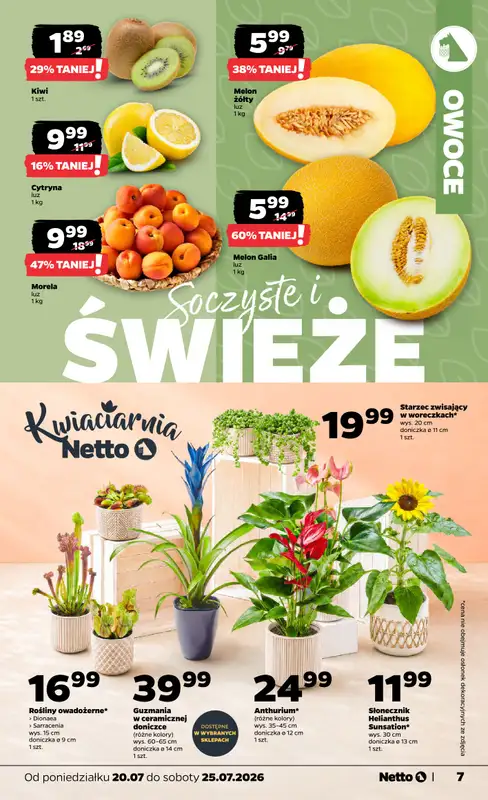 Netto - gazetka promocyjna Gazetka Spożywcza od poniedziałku 20.07 do soboty 25.07 - strona 7