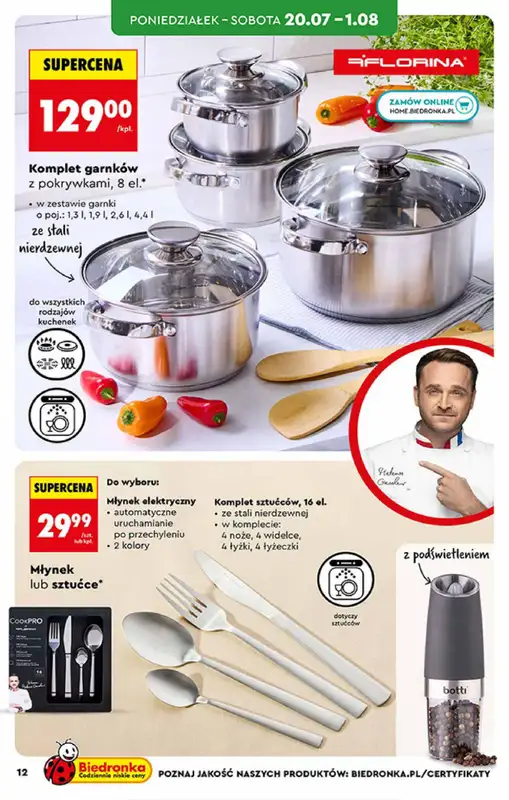 Biedronka - gazetka promocyjna Hity i inspiracje, od 20.07 od poniedziałku 20.07 do środy 05.08 - strona 12