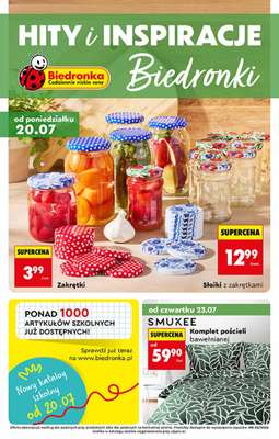 Biedronka - gazetka promocyjna Hity i inspiracje, od 20.07 od poniedziałku 20.07 do środy 05.08