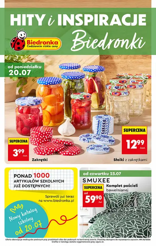 Biedronka - gazetka promocyjna Hity i inspiracje, od 20.07  