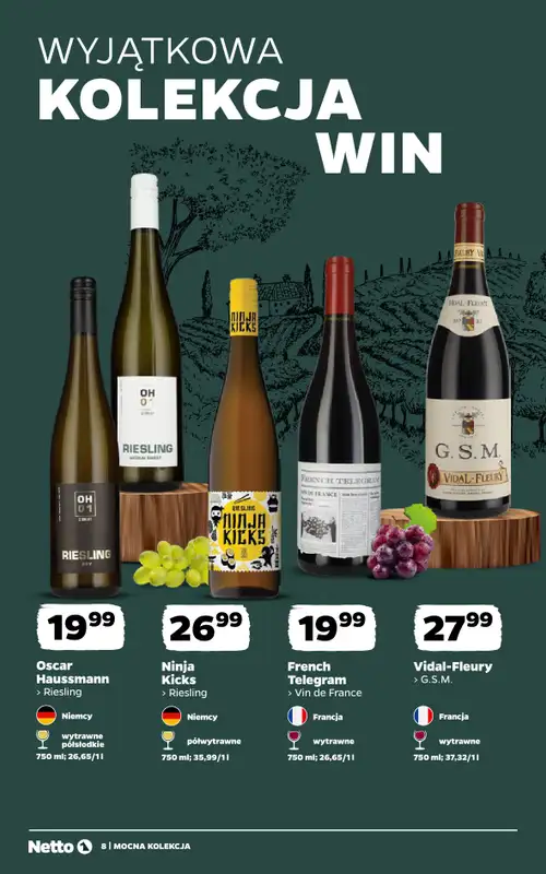 Netto - gazetka promocyjna Mocna Kolekcja - Wina  do soboty 01.08 - strona 8