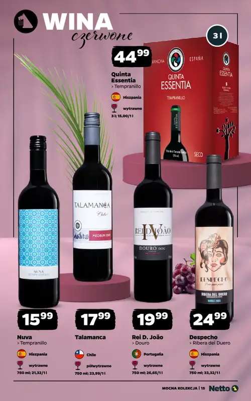Netto - gazetka promocyjna Mocna Kolekcja - Wina  do soboty 01.08 - strona 15
