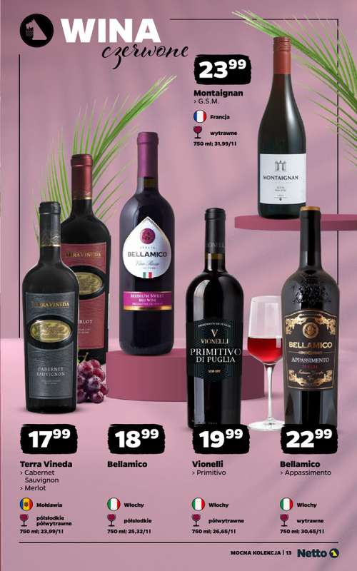 Netto - gazetka promocyjna Mocna Kolekcja - Wina  do soboty 01.08 - strona 13