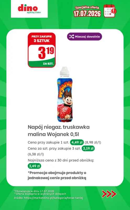 Dino - gazetka promocyjna Specjalna oferta na 17.07.2026 - promocje spoza gazetki od piątku 17.07 do piątku 17.07 - strona 10