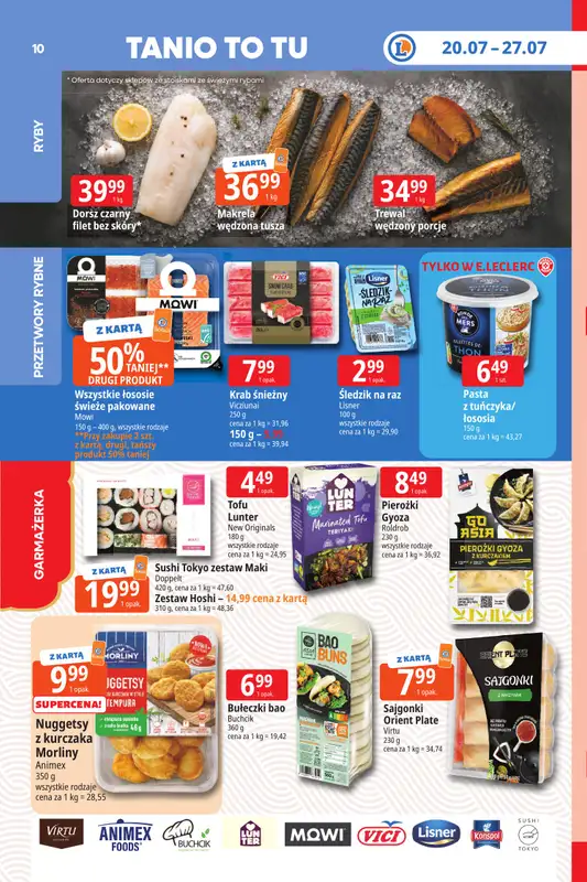Leclerc - gazetka promocyjna Oferta E.Leclerc I Tanio to tu! od poniedziałku 20.07 do poniedziałku 27.07 - strona 10