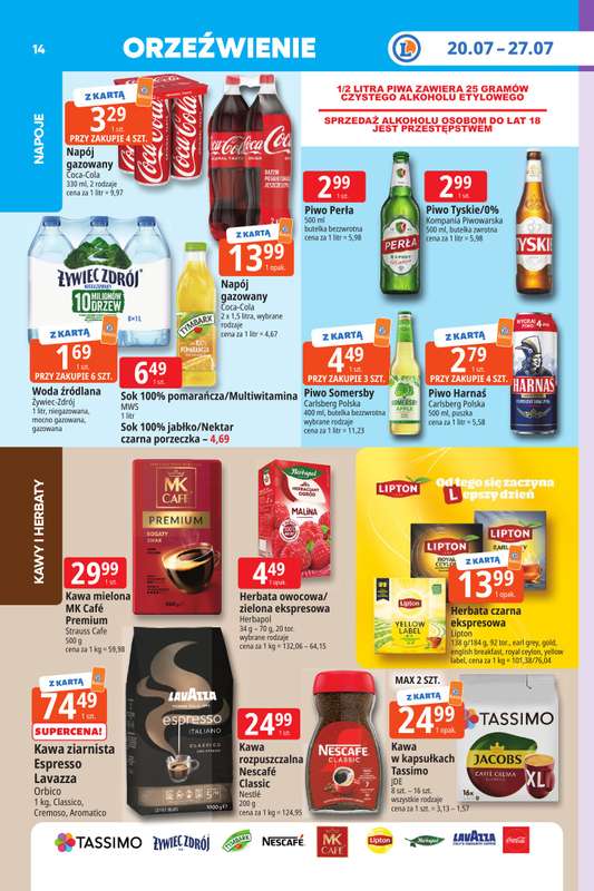 Leclerc - gazetka promocyjna Oferta E.Leclerc I Tanio to tu! od poniedziałku 20.07 do poniedziałku 27.07 - strona 14