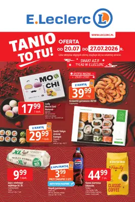 Leclerc - gazetka promocyjna Oferta E.Leclerc I Tanio to tu! od poniedziałku 20.07 do poniedziałku 27.07