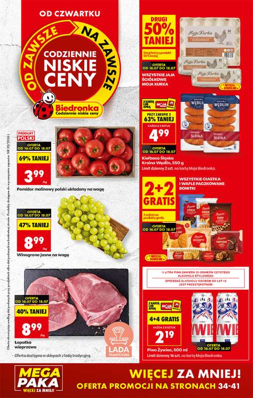 Biedronka - gazetka promocyjna Od czwartku, Z ladą tradycyjną od czwartku 16.07 do środy 22.07