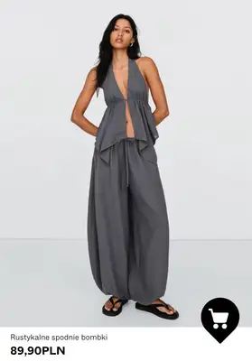 Bershka - gazetka promocyjna Szerokie spodnie damskie od 89,90 PLN od piątku 17.07  - strona 10