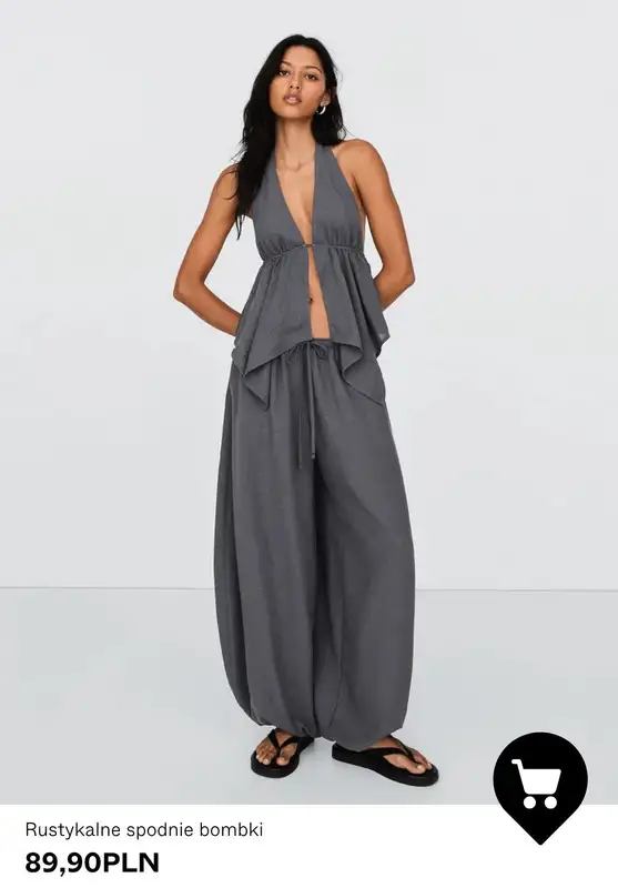 Bershka - gazetka promocyjna Szerokie spodnie damskie od 89,90 PLN od piątku 17.07  - strona 10