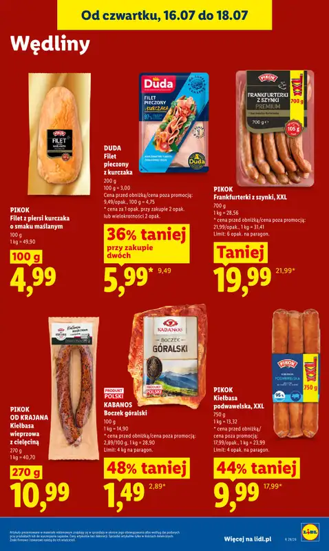 Lidl - gazetka promocyjna Oferta od czwartku od czwartku 16.07 do soboty 18.07 - strona 63