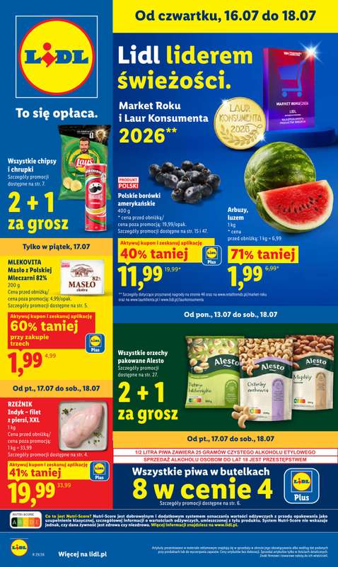 Lidl - gazetka promocyjna Oferta od czwartku od czwartku 16.07 do soboty 18.07