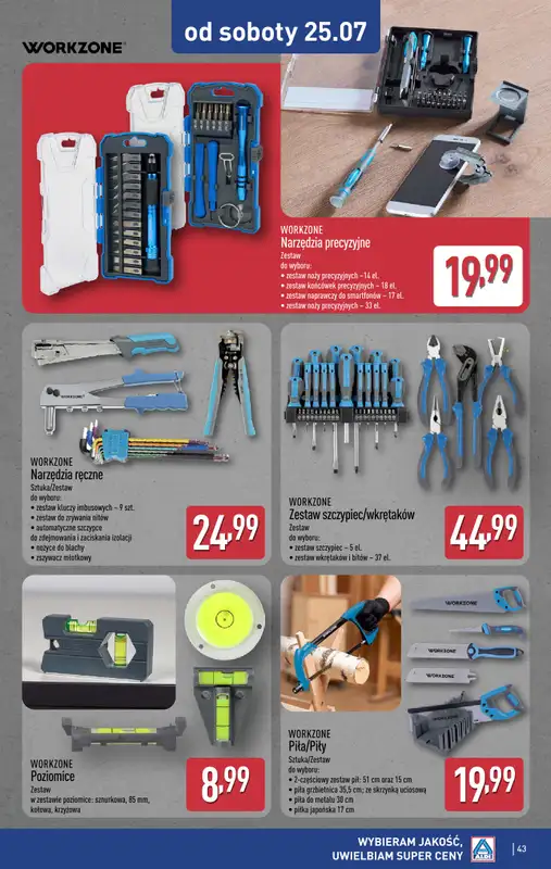 Aldi - gazetka promocyjna Pełny katalog! od poniedziałku 20.07 do soboty 25.07 - strona 43