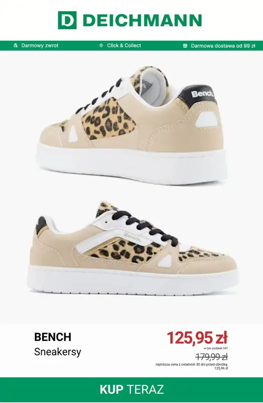 Deichmann - gazetka promocyjna Sneakersy court damskie od niedzieli 19.07  - strona 9