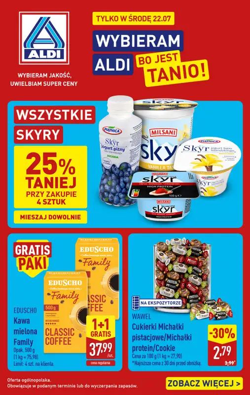Aldi - gazetka promocyjna Najlepsze oferty na środę w Aldi!  