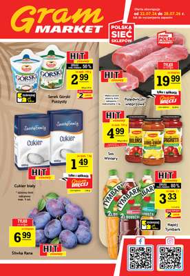 Gram Market - gazetka promocyjna Gazetka od środy 22.07 do wtorku 28.07