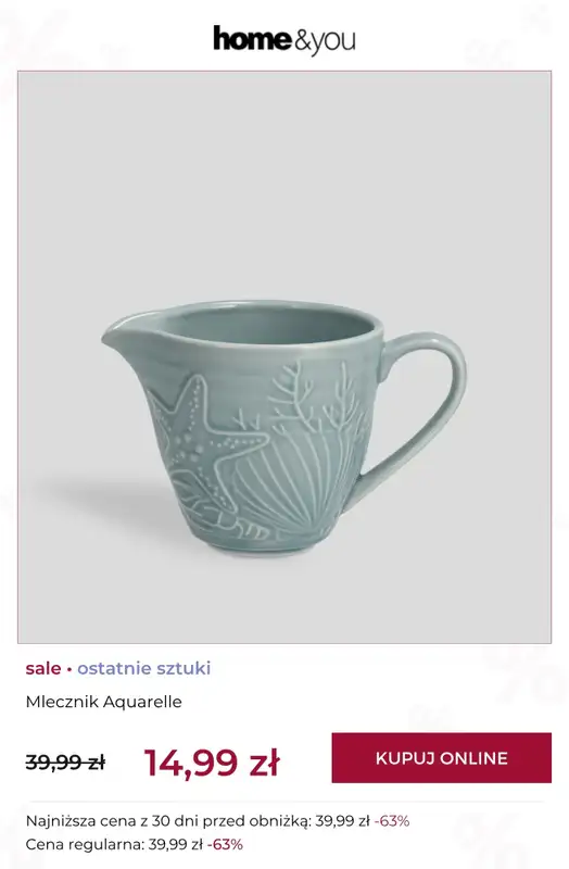 home&you - gazetka promocyjna SALE: ostatnie sztuki od piątku 17.07 do niedzieli 26.07 - strona 8