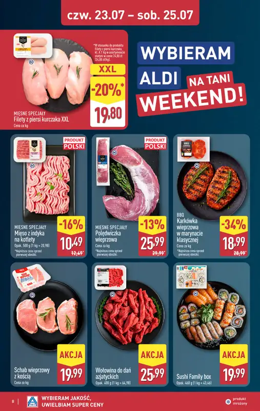 Aldi - gazetka promocyjna Weekend super cen w Aldi! od czwartku 23.07 do soboty 25.07 - strona 8
