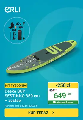 ERLI - gazetka promocyjna Hit tygodnia - Deska SUP od poniedziałku 20.07 do niedzieli 26.07