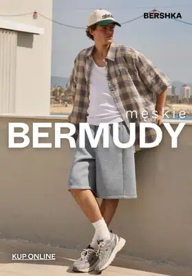 Bershka - gazetka promocyjna Bermudy męskie od 69,90 PLN od soboty 18.07 