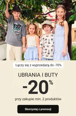 Smyk - gazetka promocyjna Ubrania i buty: -20% przy zakupie min. 2 szt. od piątku 17.07 do poniedziałku 20.07