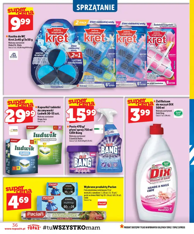 TOPAZ - gazetka promocyjna Gazetka od czwartku 23.07 do środy 29.07 - strona 36