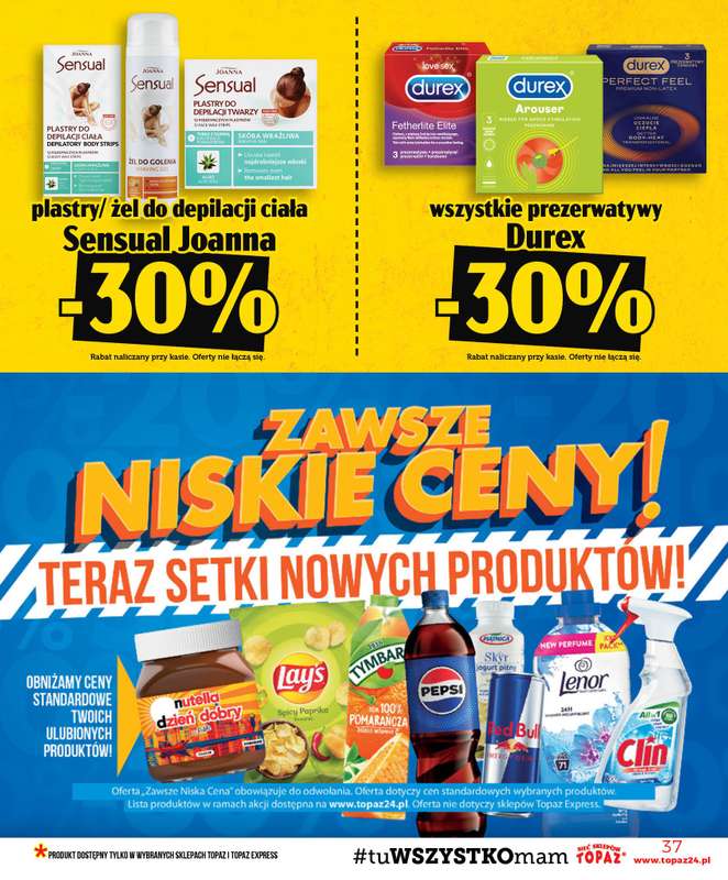 TOPAZ - gazetka promocyjna Gazetka od czwartku 23.07 do środy 29.07 - strona 37