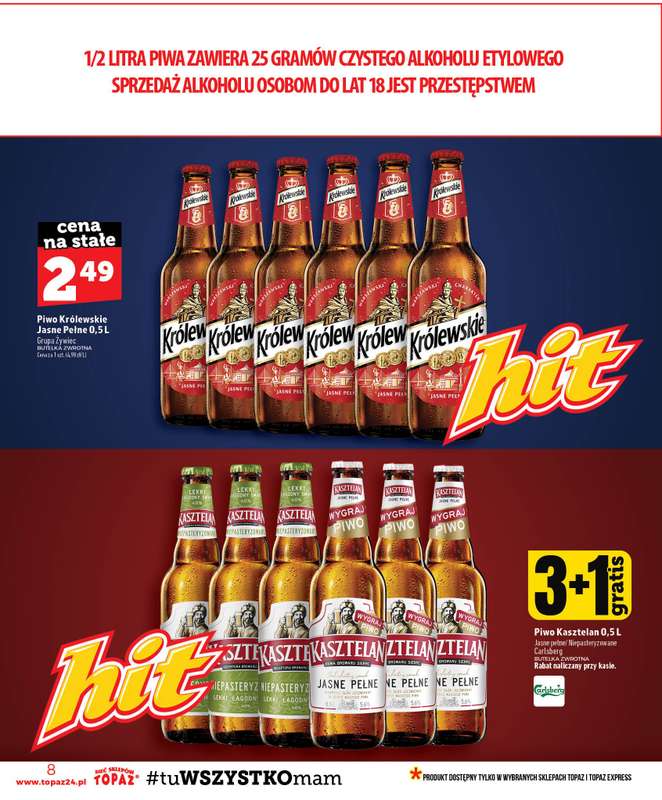 TOPAZ - gazetka promocyjna Gazetka od czwartku 23.07 do środy 29.07 - strona 8