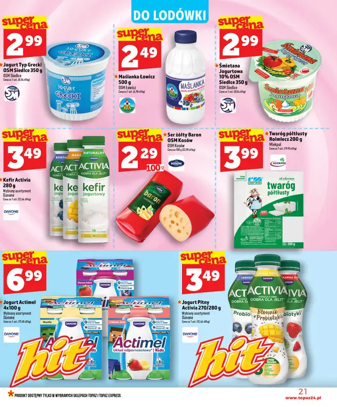 TOPAZ - gazetka promocyjna Gazetka od czwartku 23.07 do środy 29.07 - strona 21