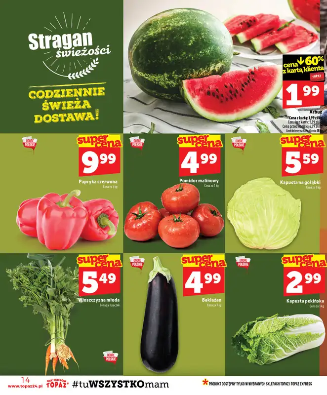 TOPAZ - gazetka promocyjna Gazetka od czwartku 23.07 do środy 29.07 - strona 14