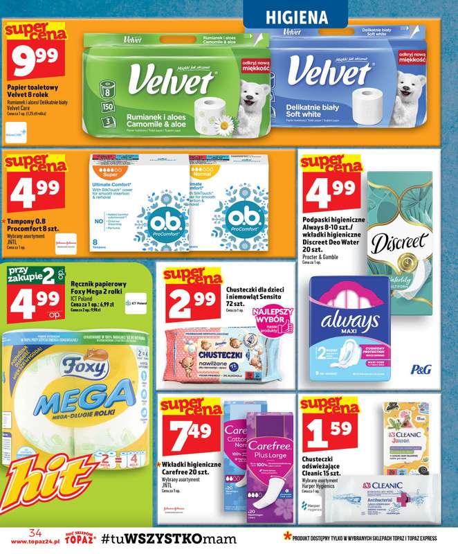TOPAZ - gazetka promocyjna Gazetka od czwartku 23.07 do środy 29.07 - strona 34