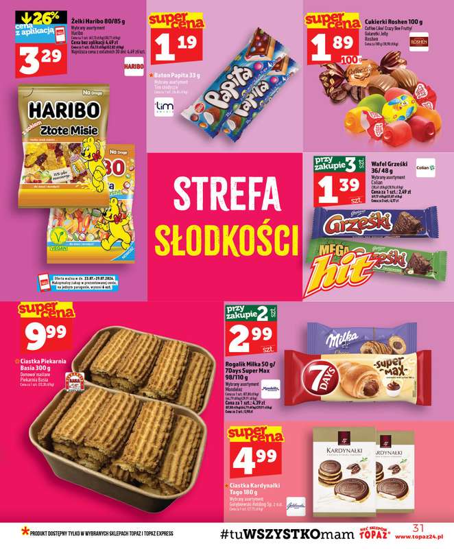 TOPAZ - gazetka promocyjna Gazetka od czwartku 23.07 do środy 29.07 - strona 31