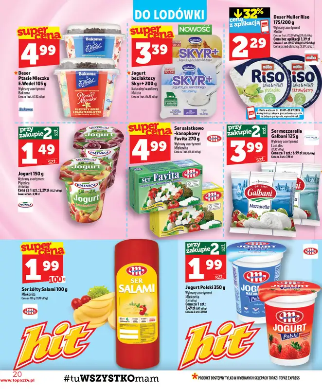 TOPAZ - gazetka promocyjna Gazetka od czwartku 23.07 do środy 29.07 - strona 20