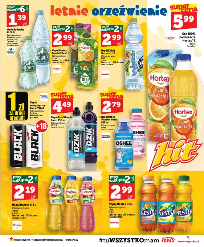 TOPAZ - gazetka promocyjna Gazetka od czwartku 23.07 do środy 29.07 - strona 5